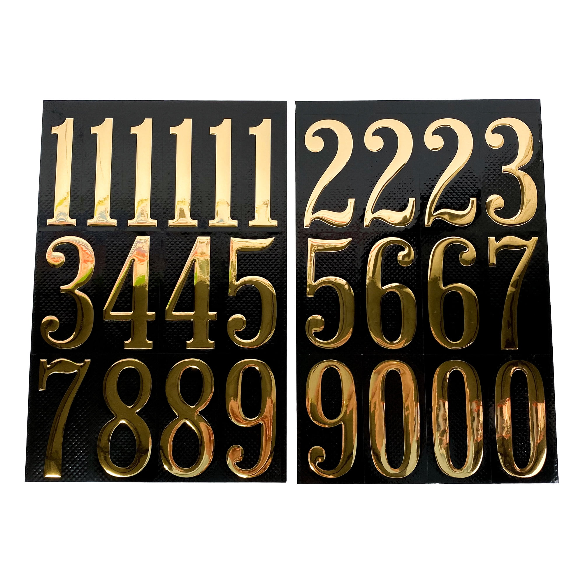 1 Metallic Gold Color, Classic Style Mailbox Numbers,Lot of 40 (4 of Each Number Form 0 to 9) 1 inch Tall, Vinyl Mailbox Numbers,Doors,Tool Box