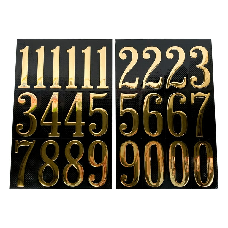 NOMBRE ゴールドNo.8 Sサイズ Hy-Ko 3-Inch Bold Gold & Black Self-Adhesive Vinyl Number