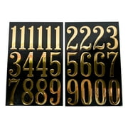 Hy-Ko 3-Inch Bold Gold & Black Self-Adhesive Vinyl Number Kit, 26 Pieces