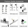 thumbnail image 7 of TSMST 5.5FT Sliding Barn Door Hardware Kit, Stainless Steel Heavy Duty Sturdy Barn Door Track for Double Wood Door, Slide Smoothly Quietly (I style), 7 of 7