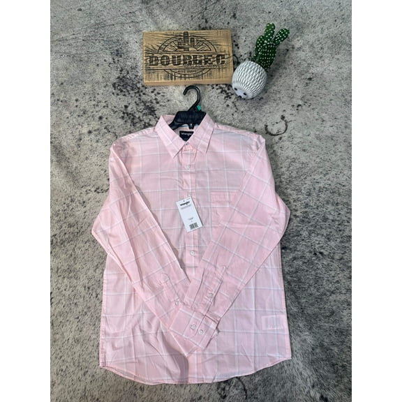 Wrangler Cody Johnson Pink Plaid - Mens Shirt  - 112359683