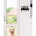 thumbnail image 5 of Love with Dog Paw Key Rack Hanger & Holder- Small 6 inch Wide - for Hanging Coats, Black No Rust Hooks for Scarf, Bag, Towel, 5 of 5