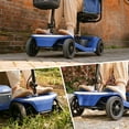 thumbnail image 4 of 4-Wheel Foldable Mobility Scooter, SYNGAR 24V/12AH All-terrain Electric Scooter with Updated Removable Battery, Easy Assembly, Ideal for Seniors & Adults, Blue, 4 of 13