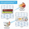 thumbnail image 5 of Plastic Pencil Box Large Capacity Pencil Boxes Clear Boxes with Snap-Tight Lid Stylish Office Supplies Storage Organizer Box Blue Bows Pattern, 5 of 7