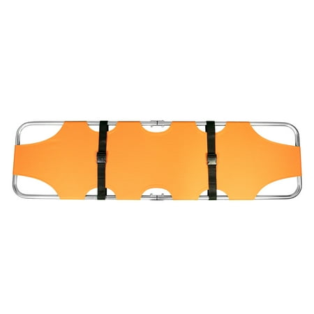 LINE2design Portable Stretcher with Two Steel Bars - Emergency Rescue Patient Transport Stretcher - Orange