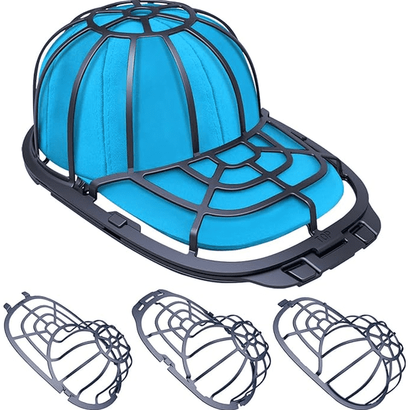 Generic 2-Pack 3-Layer Plastic Baseball Cap Washer, Black Hat Cleaning Frame Cage for Adult and Kids Hats