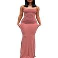 thumbnail image 1 of Women Sleeveless Fish Tail Dress  Solid Color Spaghetti Strap Bodycon Long Skirt, 1 of 6