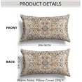 thumbnail image 2 of Boho Throw Pillow Covers 12x20 inch Set of 2 Ethnic Floral Cotton Short Plush Square Cushion Cover Standard Pillowcase for Men Women Home Decorative Sofa Armchair Bedroom Livingroom, 2 of 6
