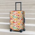 thumbnail image 6 of Hirioo Colorful Chicken for Elasticity Suitcase Cover (No luggage Included) Durable Luggage Protector Fits 18-32 Inch Luggage-Small, 6 of 7