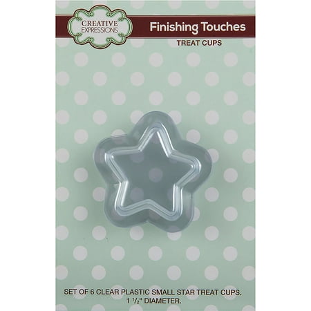 Clear Expressions Overlays - Creative Expressions Small Star Treat Cups 6/Pkg-Clear 1.5