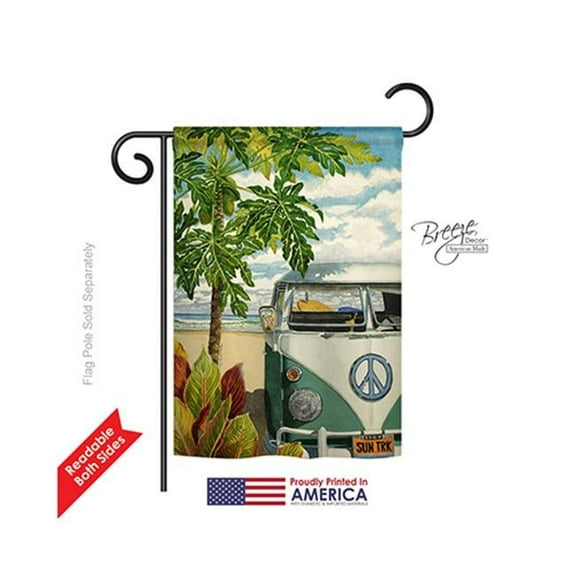 Breeze Decor 56001 Summer Hula Girl 2-Sided Impression Garden Flag - 13 x 18.5 in.