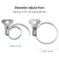 thumbnail image 3 of Uxcell FlagPole Ring Adjustable FlagPole Clip with FlagPole Clamp Silver 0.8-1.7 Inch 2pcs, 3 of 7