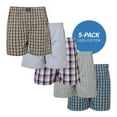 thumbnail image 2 of Badger Smith - Men's Boxer Shorts, Comfortable Cotton Boxers, 100% Cotton Checks Multicolor Boxers For Men, Multi Pack - Large, 2 of 13