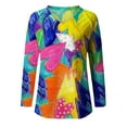 thumbnail image 4 of USSUMA Blouses for Women Casual Fall, Women Junior Pullover Top Long-Sleeves V Neck Soft Autumn Plus Size Tee Shirt Loose Tunic Blouse and Tops Colorful Leopard Printed Tunics, 4 of 4