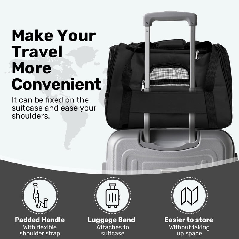 Cat Carriers Dog Carrier For Small Medium Cats Dog Soft Sided, Collapsible Waterproof Travel Puppy Carrier