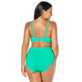 thumbnail image 2 of Swimsuits for All Mentor Tie Front Shirred High Waist Bikini Set, 2 of 5