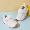 thumbnail image 6 of pwidon Toddler Velcro Sneakers Breathable Non Slip Gum Sole Casual Walking School Shoes for Boys Girls White 26, 6 of 7