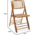 thumbnail image 2 of PetFurnishn Bamboo Folding Chair, Foldable Dining Wood Chairs Comfortable Seat for Outdoor & Indoor, Patio, Porch, Wedding, Party, Event-1, 2 of 10
