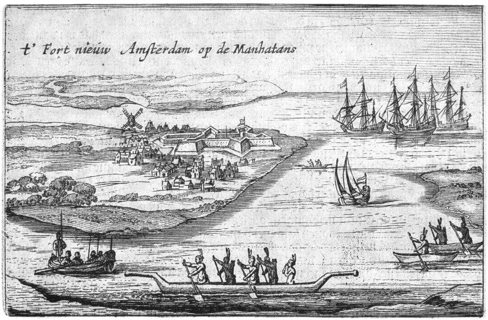New Amsterdam C1627 Nthe Hartgers View The Earliest Known View Of The
