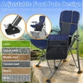 thumbnail image 4 of Camping Chairs for Adults, Portable Folding Lawn Chairs with Side Pockets & Cup Holder for Outside, Fishing, Camp & Garden, Dark Blue, 4 of 7