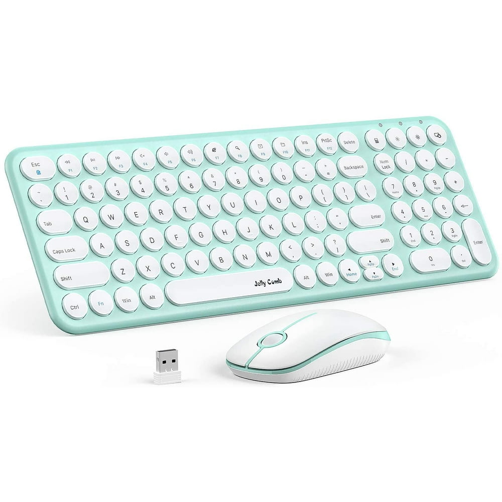 Wireless Keyboard and Mouse Combo, Jelly Comb 2.4GHz Ultra Thin