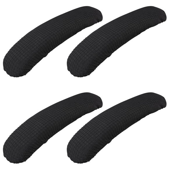 Fundas para sillones de oficina KALIONE, poliéster negro (2 pares)