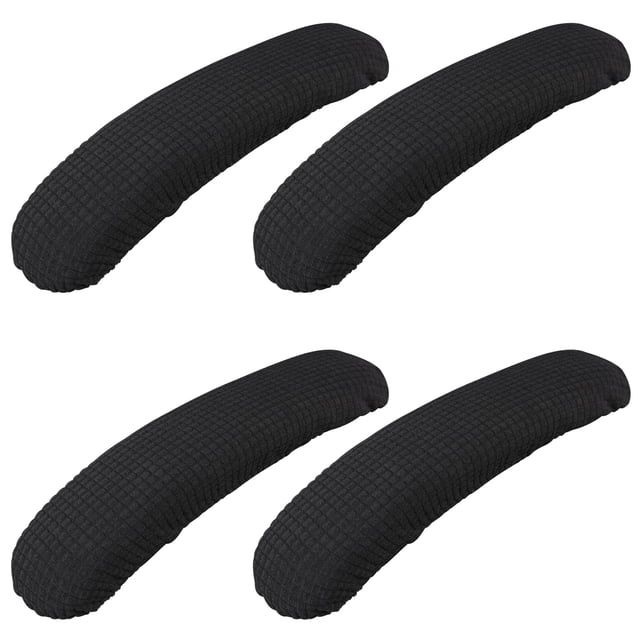 Fundas para sillones de oficina KALIONE, poliéster negro (2 pares)