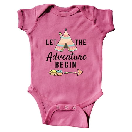 

Inktastic Let The Adventure Begin with Tent and Arrow Gift Baby Boy or Baby Girl Bodysuit