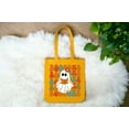 thumbnail image 2 of Canvas Tote Bag, Halloween Tote Bag, Booooks Tote Bag, Ghost Tote Bag, Canvas Shoulder Bag, Shopping Bag, 2 of 5
