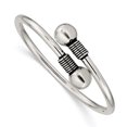thumbnail image 1 of 925 Sterling Silver Polished Slip-on Wrap Child's Bangle Bracelet, 1 of 2