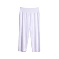 thumbnail image 3 of QIUOMBBP Woman Capri Pajama Pants Plus Size Soft Lounge Sleep Pants Elastic Waist Modal Comfy Pj Bottoms White XL, 3 of 7