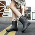 thumbnail image 5 of AUXDIQ Wellington Boots Women Mid-calf Wellies Waterproof Rain Boots Outdoor Garden Shoes, 5 of 6