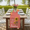 thumbnail image 4 of Table Runners 90 Inches Long Dress Scarves, Coral Red Sunshine Sunflower Farmhouse Coffee/Dining/Kitchen Table Runner for Living Room, Pastoral Bees Farmhouse Floral 13x90 Inch, 4 of 9