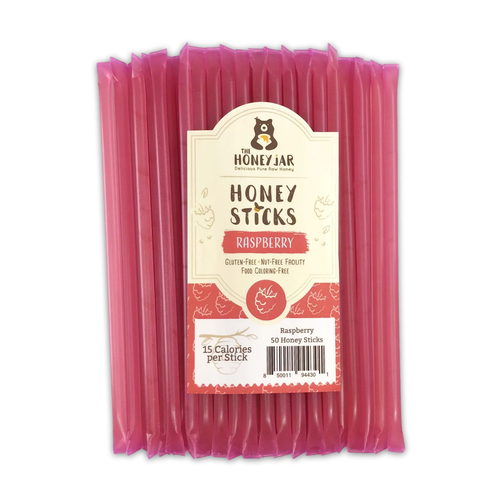 The Honey Jar Raspberry Naturally Flavored Honey Sticks 50 Count