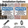 thumbnail image 3 of Shoplifters Will Be Prosecuted OSHA Notice Aluminum Sign 18 Inch x 12 Inch - 10 Pack, 3 of 8