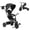 Black, variant on QPlay 6 in 1 Toddlers Tricycle for Ages Baby 10 Months-6 Years, Adjustable Parent Push Handle, Removable Canopy, 5-Point Harness, Rear Wheel Brakes