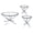Chrome - 3-Piece, variant on Brooke 2-piece Round Coffee and End Table Set Chrome