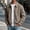 Gray, variant on Jjayotai Men's Zip Up Jacket Collared Bomber Sleeve Pocket Utility Outerwear Casual Loose Fit Fall Winter Streetwear Ribbed Cuffs