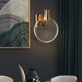 thumbnail image 3 of Lámpara de pared Zulema nórdica, aplique de cristal, tamaño S, Dorado, 3 of 4