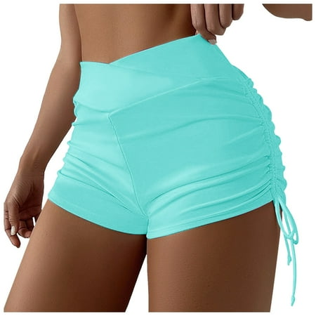 Pepeey Womens Bikinis Full Coverage Bottom Cheeky Bikini Swim Bottoms Period Swim Bottoms Ruched Plus Size Board Shorts Women Thong Bikini Bottoms for Women