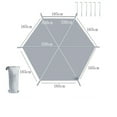 thumbnail image 2 of Mosiee For Camping For Rain Protection Moisture Proof Mat Hexagon Picnic Tarp Beach 370 320Cm Wear Resistant Portable, 2 of 8