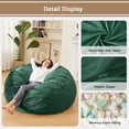 thumbnail image 4 of Bean Bag Chairs for Adults - Memory Foam Furniture Bean Bag Chair - Kids/Teens Sofa with Soft Micro Fiber Cover - Round Fluffy Couch for Living Room Bedroom College Dorm - 3 ft, Green, 4 of 13