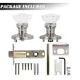 thumbnail image 4 of knobelite (4 Pack Diamond Crystal Glass Interior Door Knobs Non-Locking,Passage Door Knobs for Hall and Closet,Round Crystal Glass Keyless Door Knobs Interior,Passage Function,Satin Nickel, 4 of 6