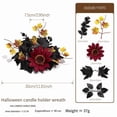 thumbnail image 3 of Fmbmuo Candle Ring Wreath 12 Inch Artificial Sunflower Chrysanthemum Fall Table Centerpiece For Halloween Thanksgiving Home Decor,Red, 3 of 5