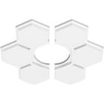thumbnail image 2 of 16"OD x 5"ID x 5 1/2"C x 1"P Daisy Architectural Grade PVC Contemporary Ceiling Medallion, Two Piece, 2 of 11