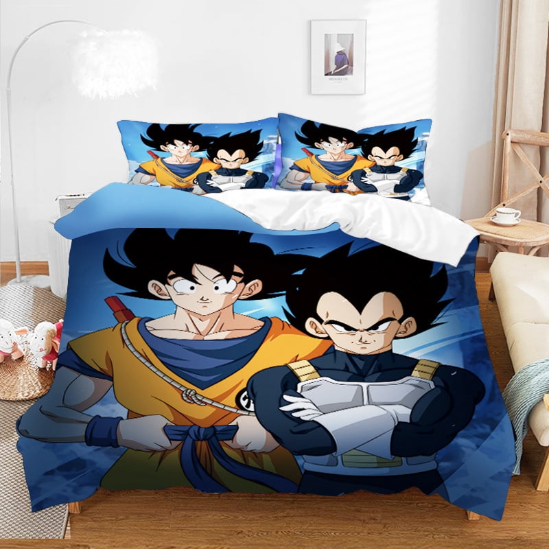 Anime Dragon Ball Z Bed Bedding Set Twin Full Queen King Size Super Goku Saiyan Action Figures Cover 2 Pillow for Fans - Walmart.com