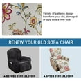 thumbnail image 5 of CHUNTIAN Stretch Recliner Slipcovers Printed Sofa Cover 4-Piece Fallon Collection Slipcover Lazy Boy Chair Covers Furniture Protector Recliner Chair Cover with Storage Pocket for Living Room, A2, 5 of 5