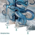 thumbnail image 7 of Navy Blue Octopus Shower Curtain Funny Ocean Nautical Kraken Seashell Starfish Shower Curtains for Bathroom Beach Coastal Wooden Cool Unique Waterproof Fabric Bath Curtain Decor 72 X 72 Inch, 7 of 7
