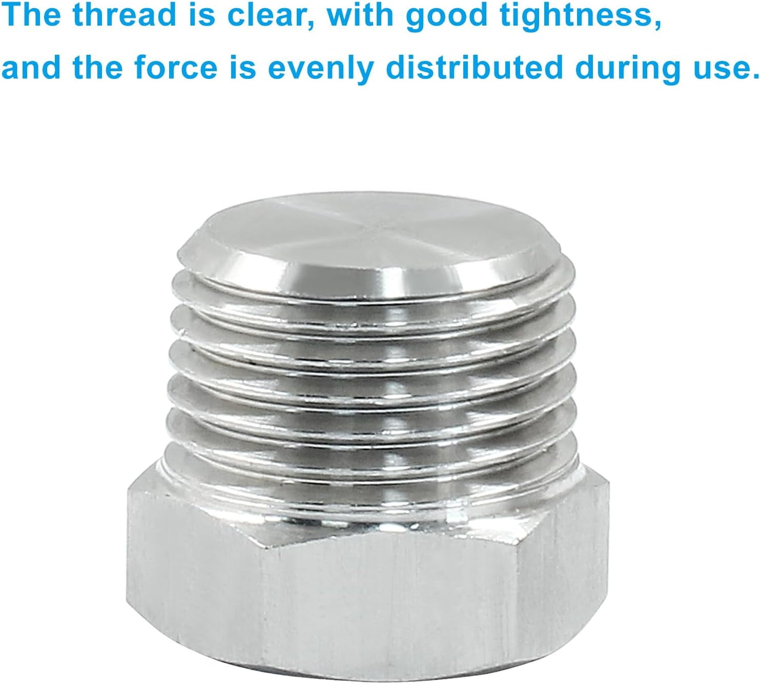 MKEUDQ-4 Pcs 1/2 Npt Plug Male Threaded Plug, Hex Head Plug Stainless Steel Plugs, Garden Hose Plug Oil Drain Plug Pipe Plug for Air Compressor