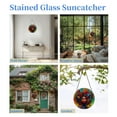 thumbnail image 7 of Abstract African Woman Colored Hair Stained Glass Suncatcher Handmade Window Hanging Colored Glass Suncatcher Crafts Kits for Indoor Garden Decor Memorial Gift 16x16cm, 7 of 7